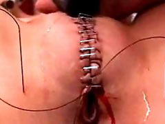 Agony of tortured medieval slave girl